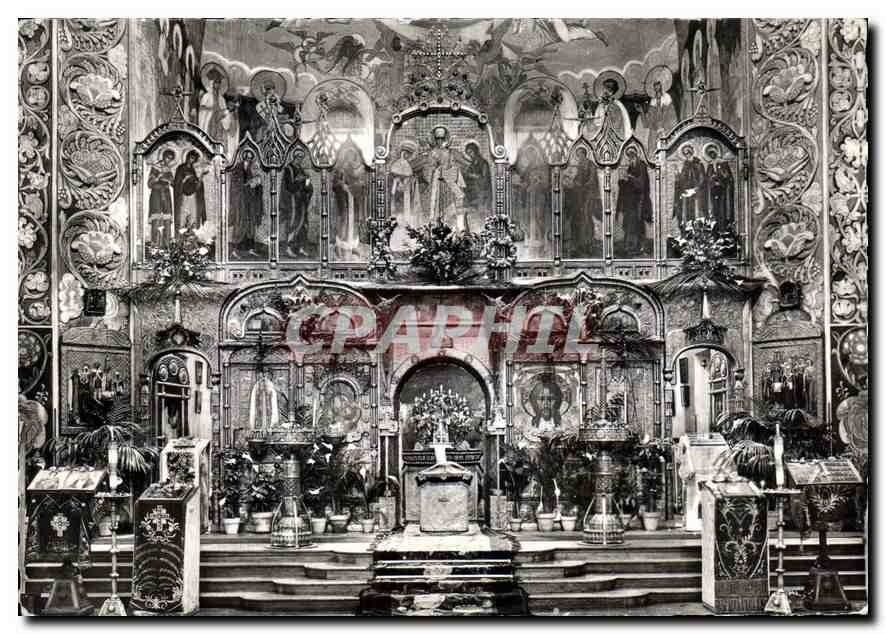 CPM Cathedrale Orthodoxe Russe de Nice Iconostase et Autel decores pour Paques 