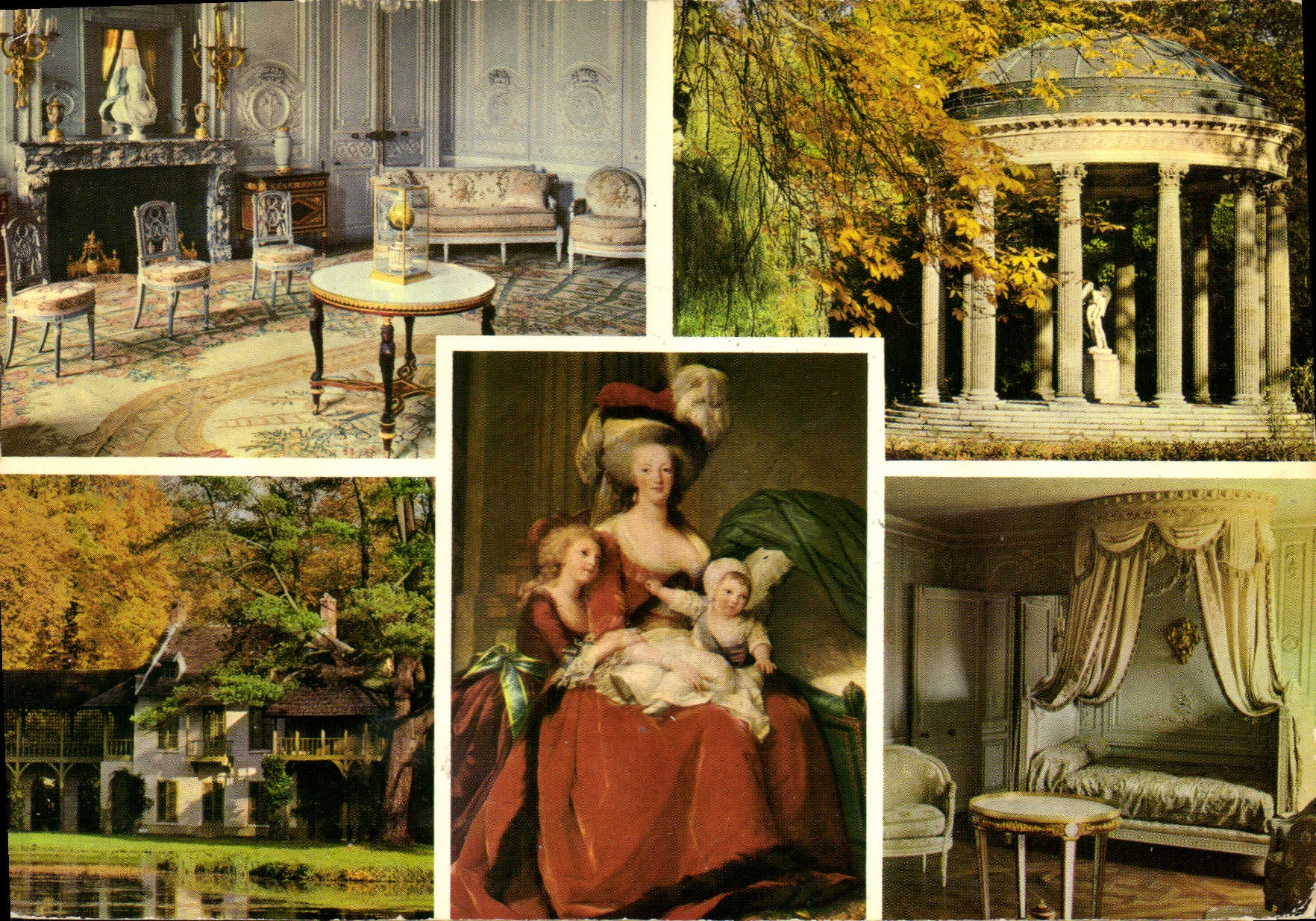 CPM Versailles Petit Trianon Salon de la Reine 