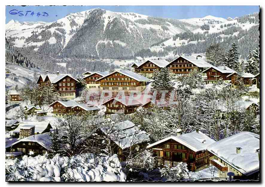 Gstaad — village enneigé dans les Alpes suisses — Le Rosey, Gstaad - Anverso