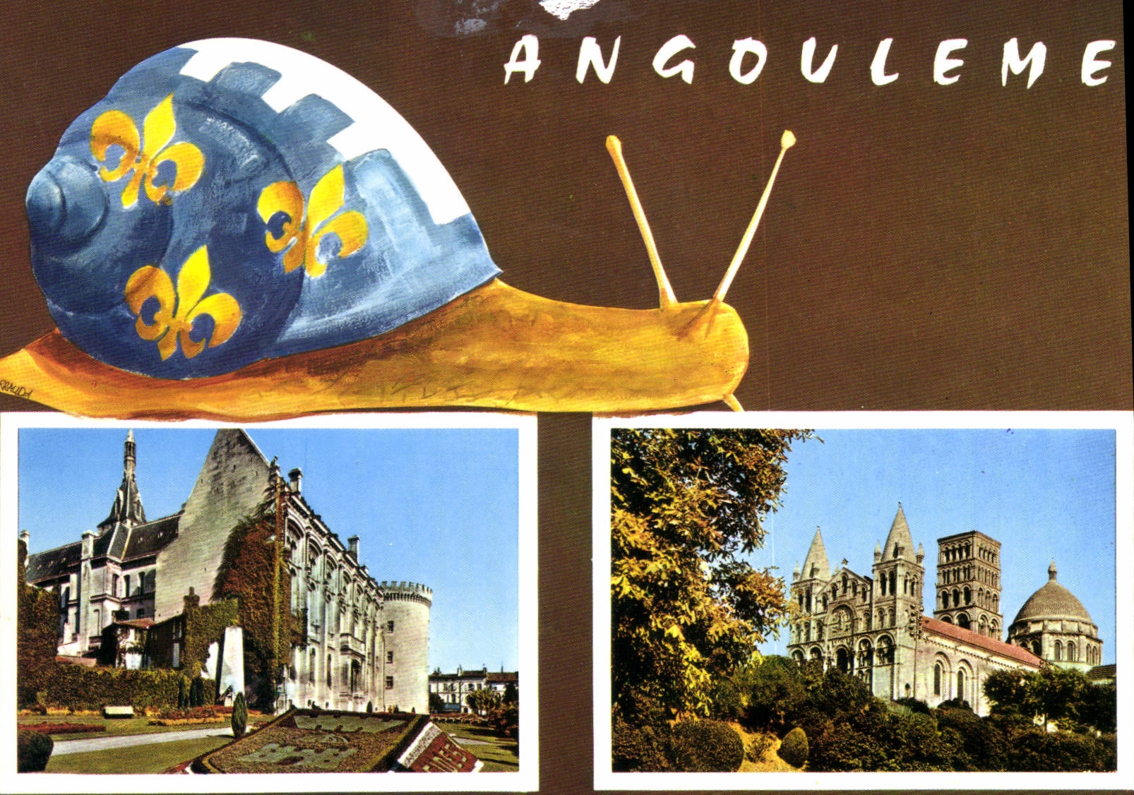 Angoulême — Schneckentempera mit Schloss und Kathedrale — Images de France, 16 Charente