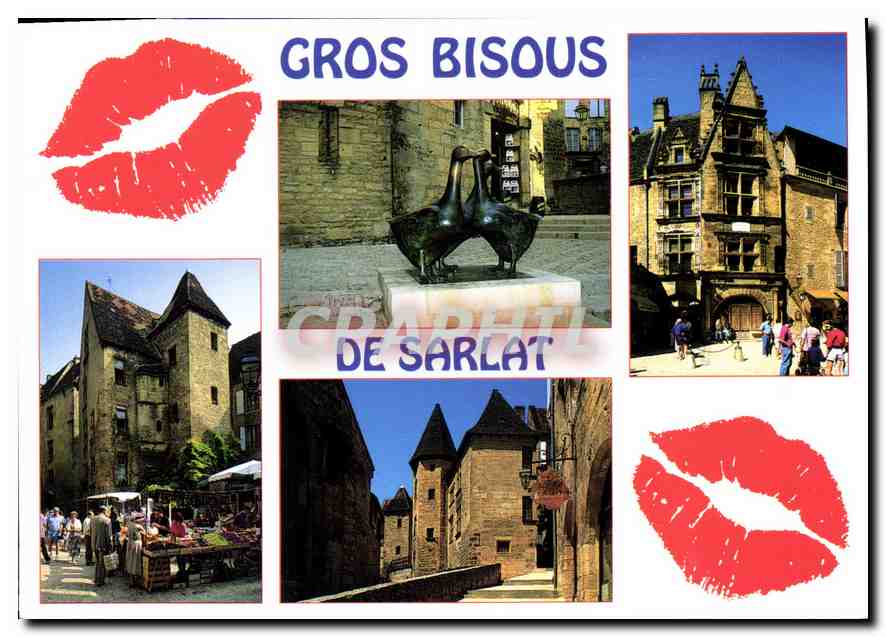 Sarlat-la-Canéda — Gros Bisous — Éditions RENÉ, n° 3986