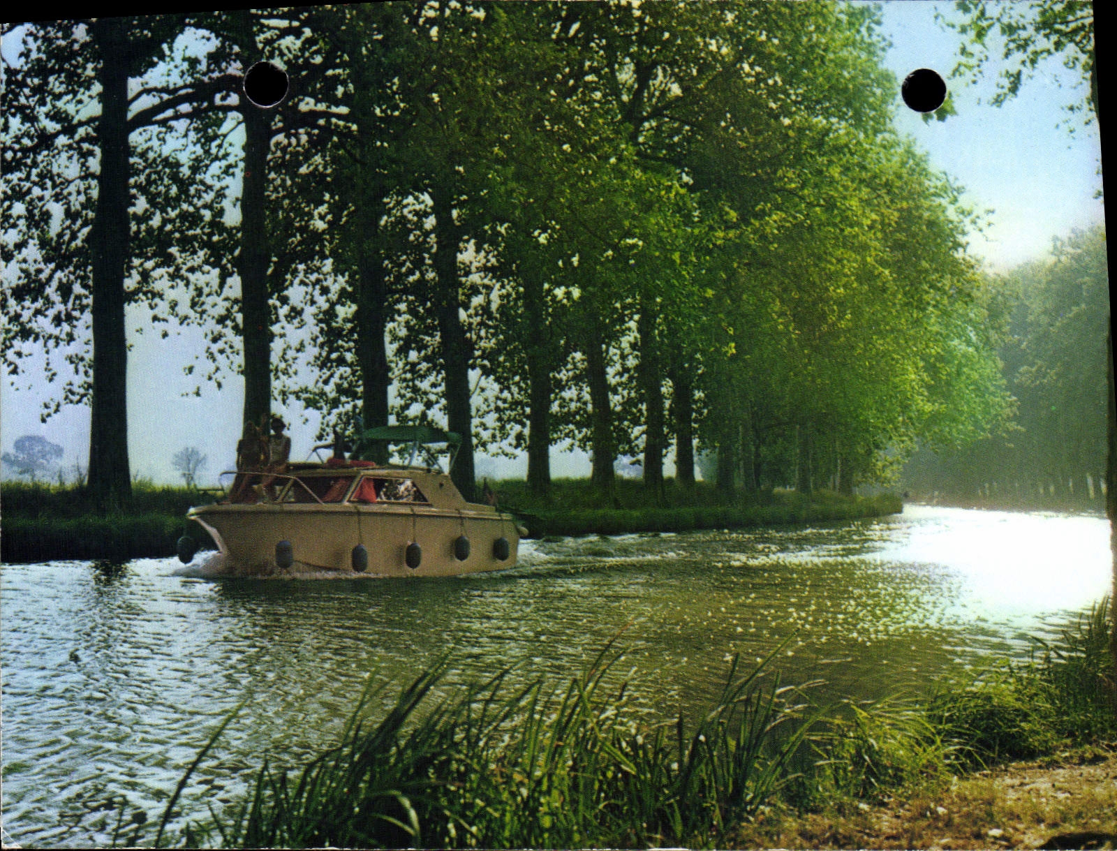 CPM Paysages du Languedoc Promenade sur le canal du midi 