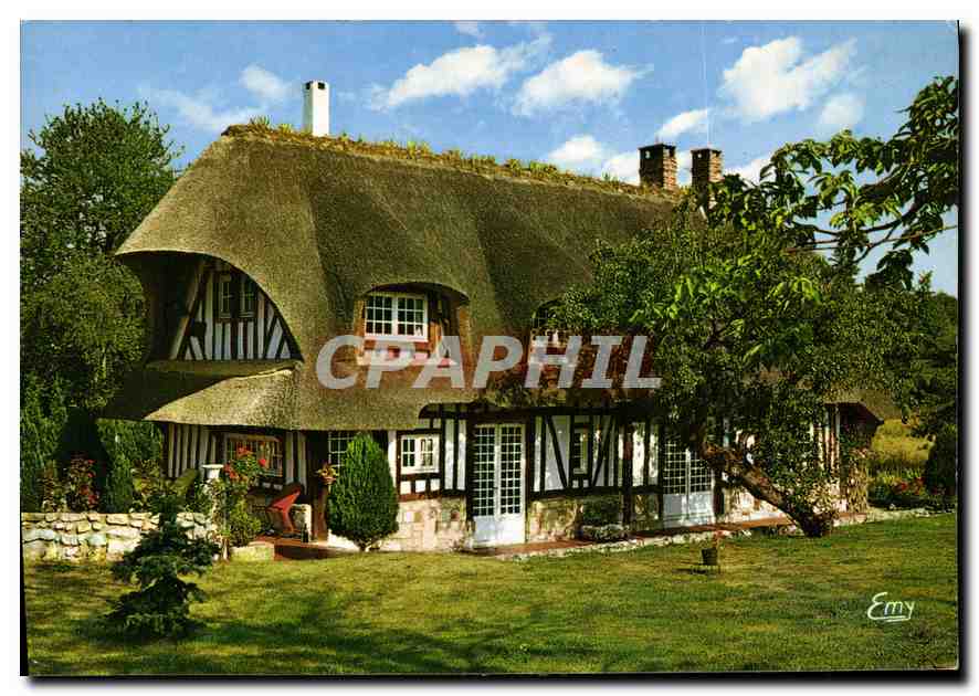 CPM La Normandie Pittoresque Chaumiere normande 