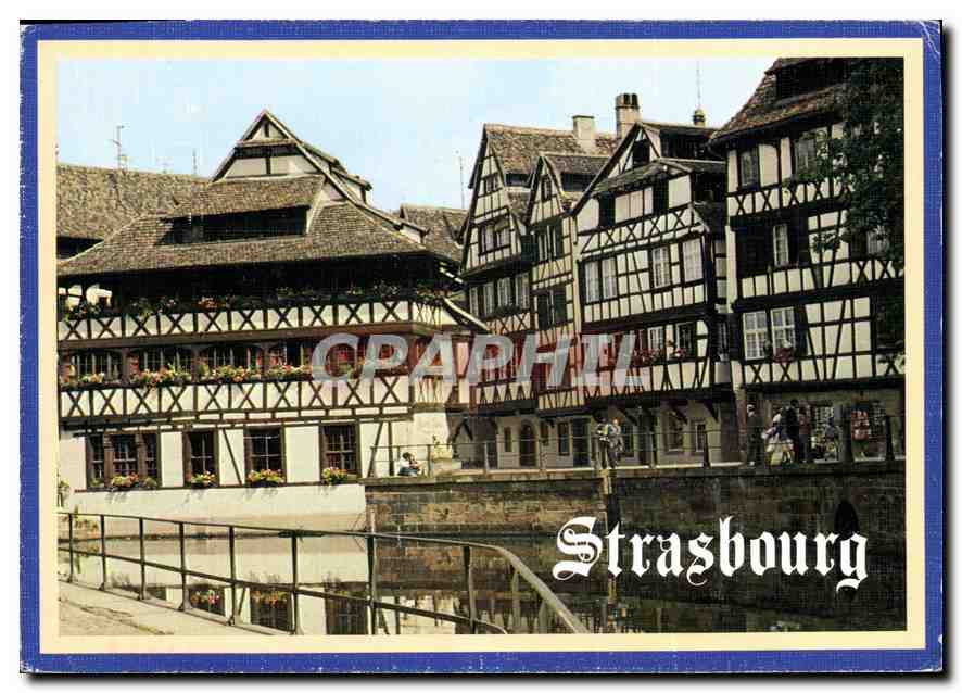 CPM Strasbourg Alsace Quartier du Bain aux Plantes 