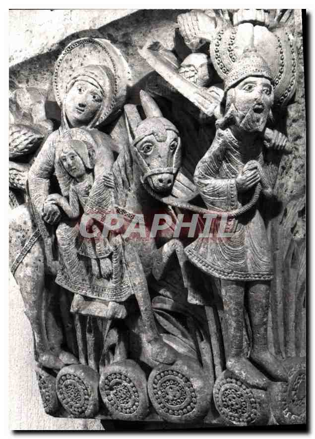 Fuite en Égypte — Autun, Cathédrale Saint-Lazare — XIIe siècle