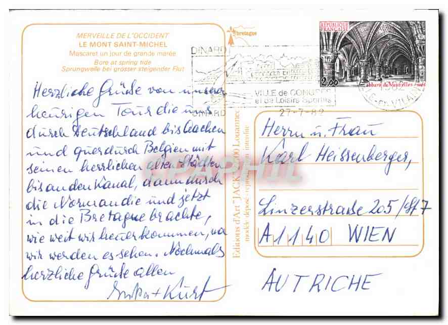 CPM Merveille de l'Occident Le Mont Saint Michel  — Verso