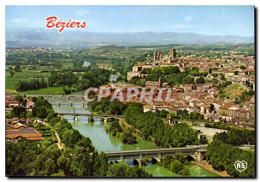 CPM Beziers Herault Vue aerienne Cathedrale St Nazaire 
