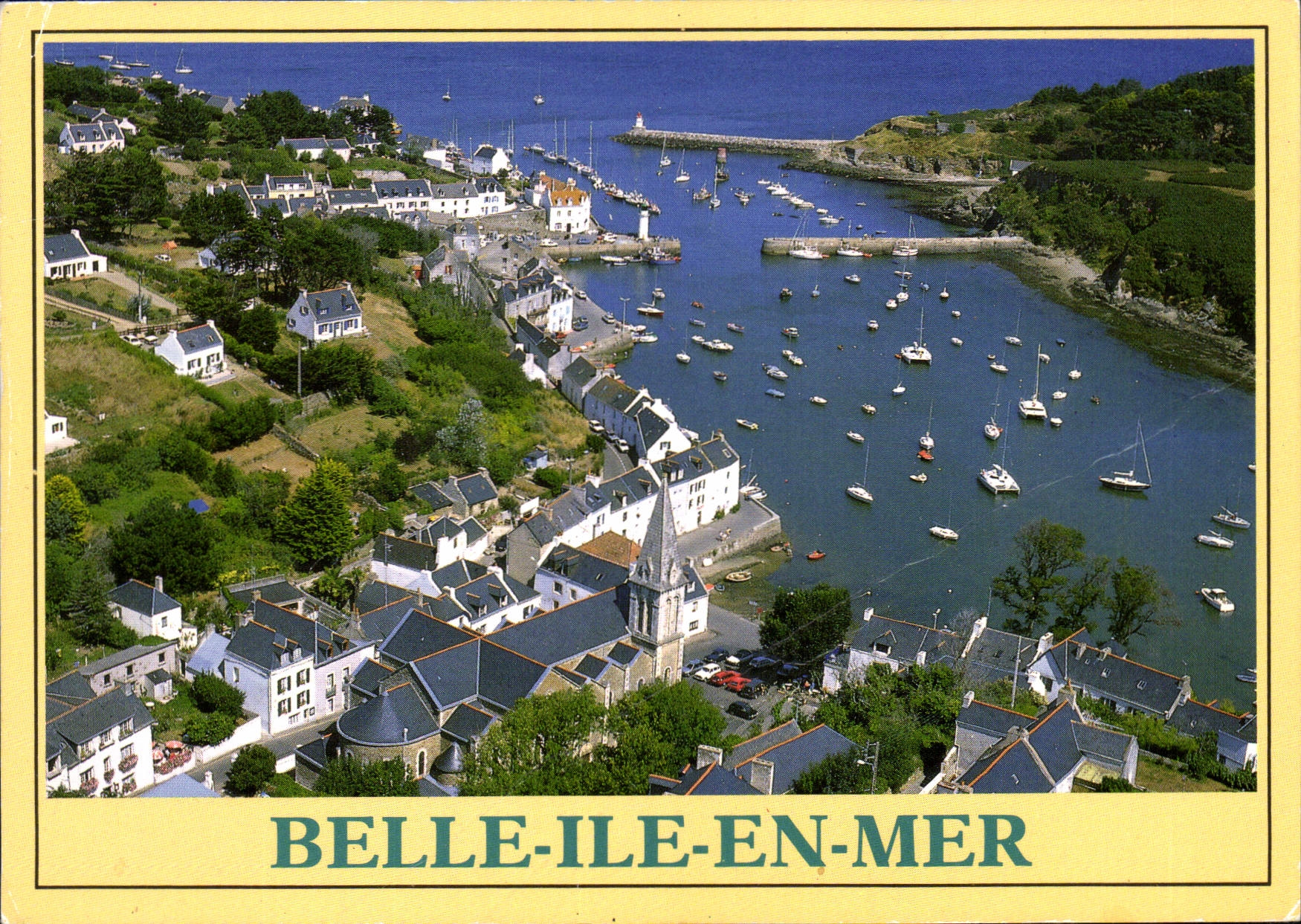 Tarjeta postal moderna Belle Ile en Mer la bien nommee Le port de Sauzon