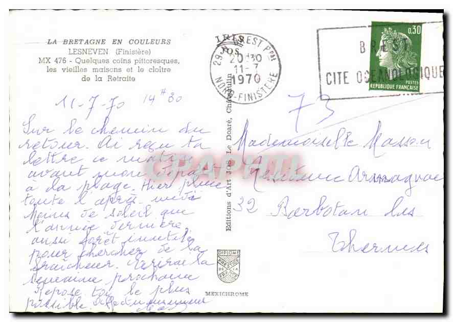 CPM Lesneven Pittoresque Finistere Quelques coins pittoresques  — Rückseite