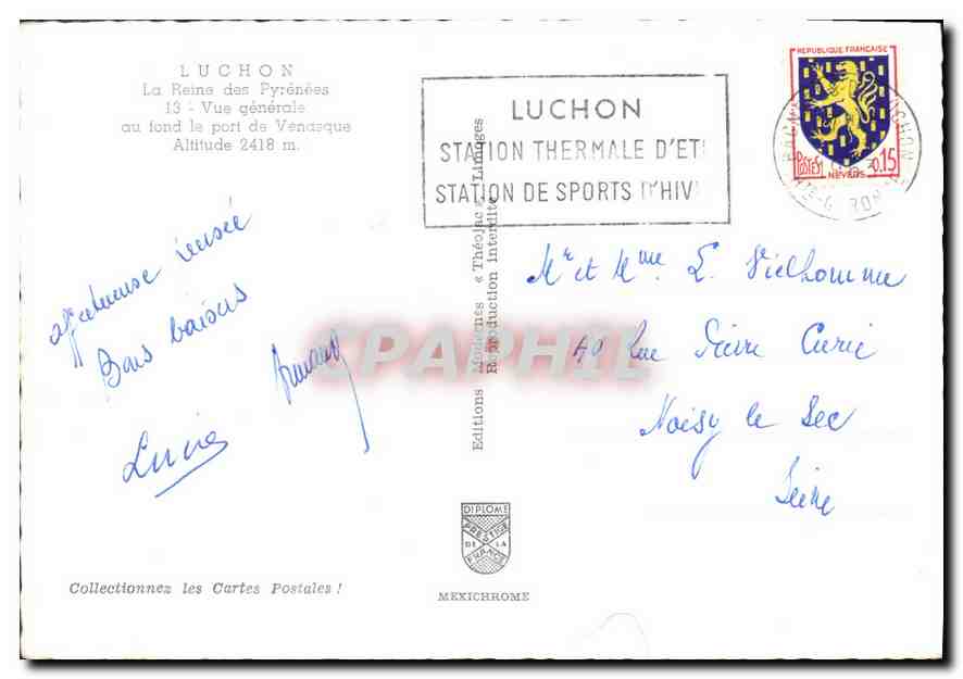 Luchon — La Reine des Pyrénées — Éditions Mexichrome — Verso