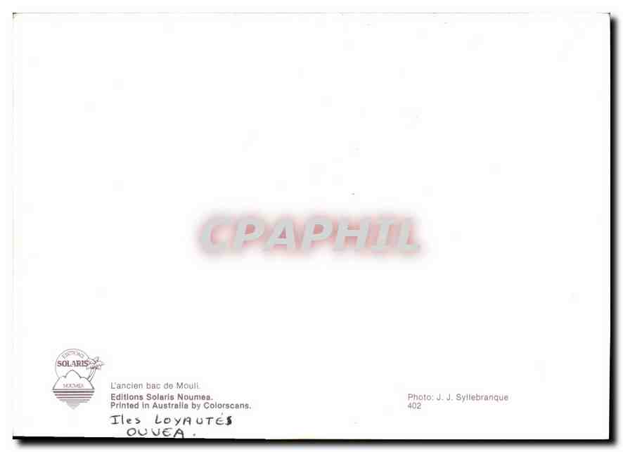 CPM L'ancien bac de Mouli Iles Loyautes Ouvea — Rückseite