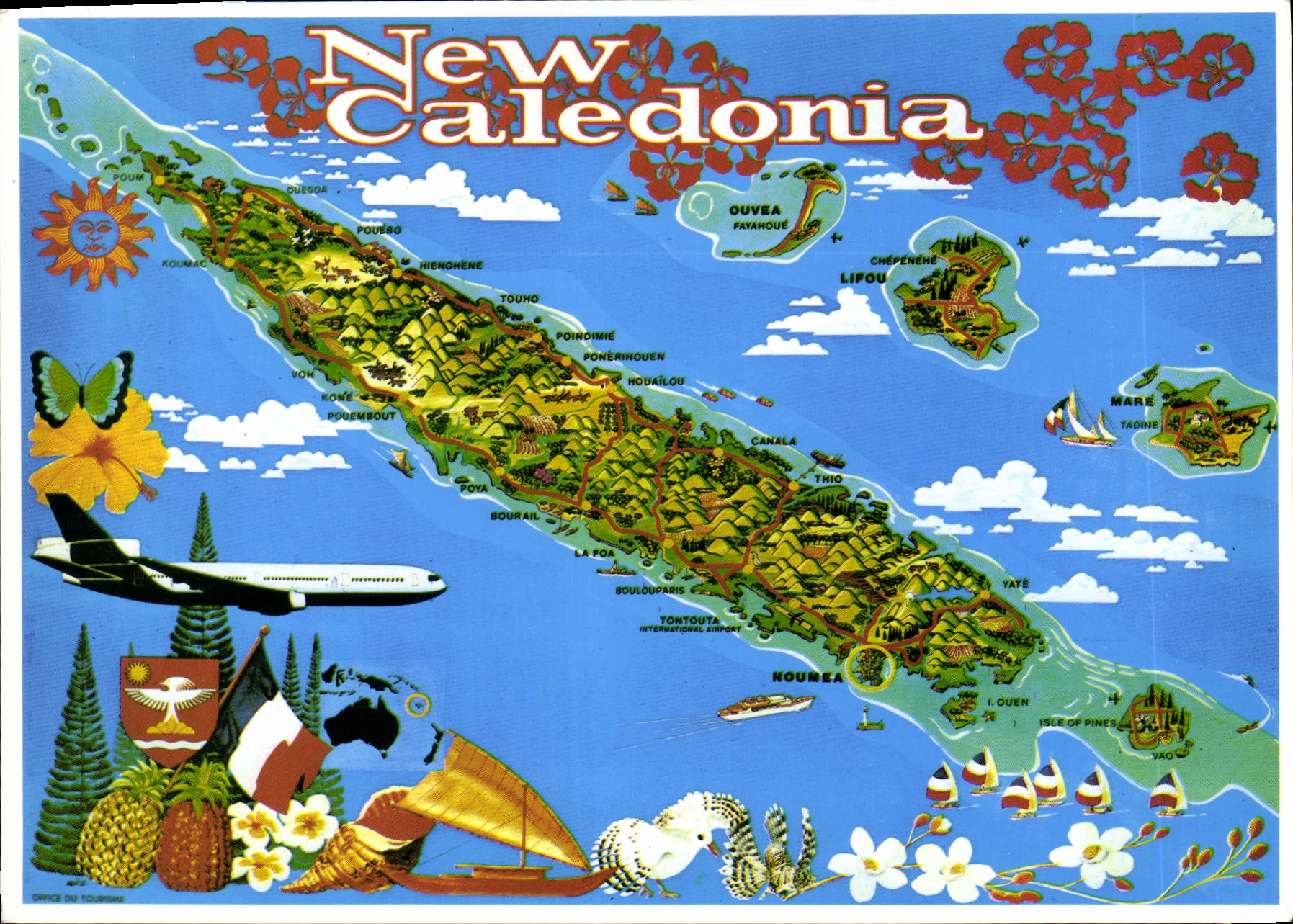 CPM New Caledonia Carte de Nouvelle Caledonie 