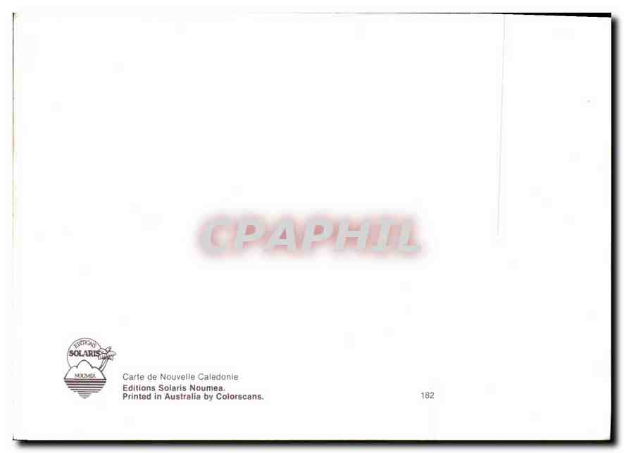 CPM New Caledonia Carte de Nouvelle Caledonie  — Rückseite