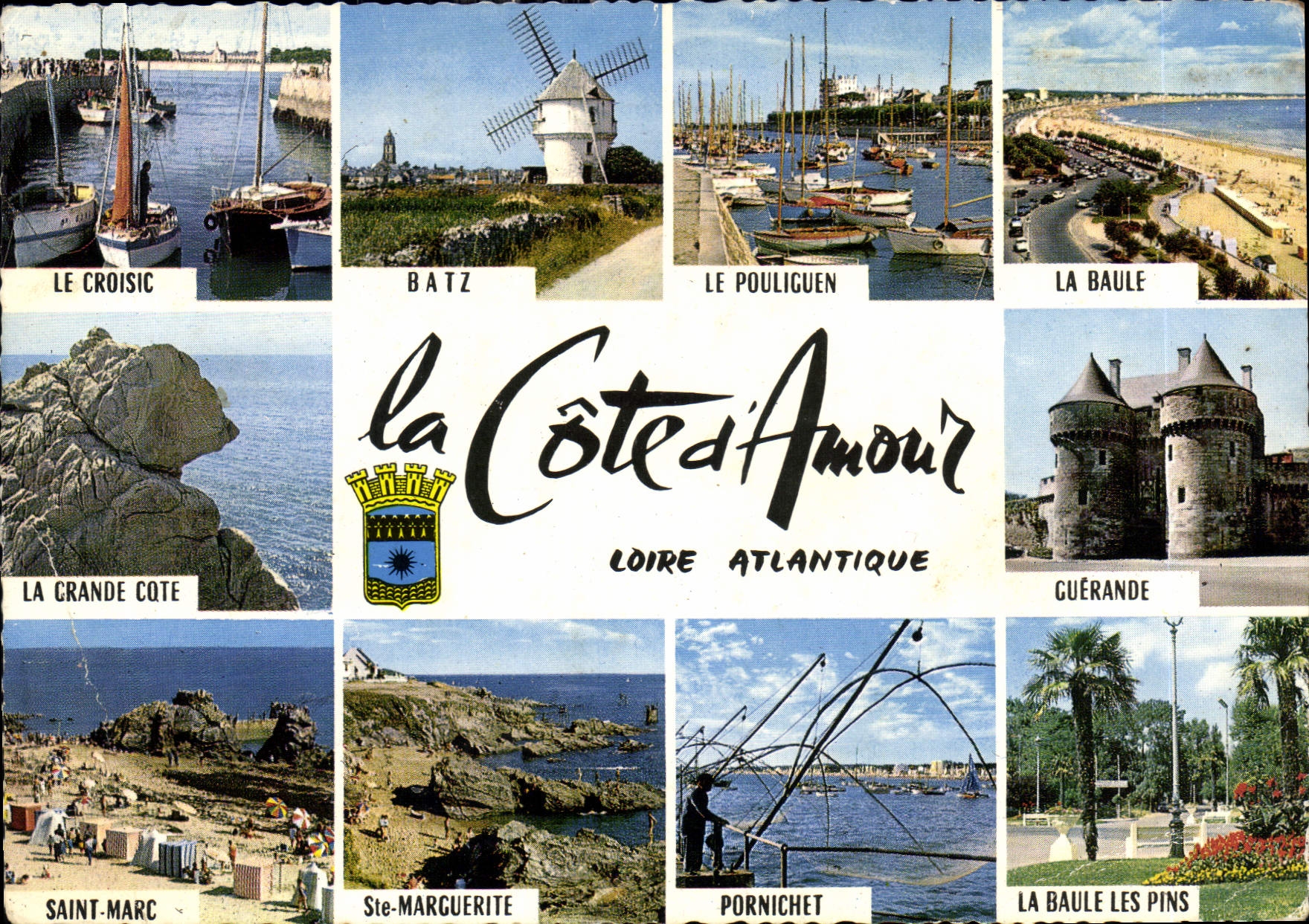 CPM La Cote d'Amour Loire Atlantique Le Croisic Batz Le Pouliguen La Baule La Grande Cote Guerande S