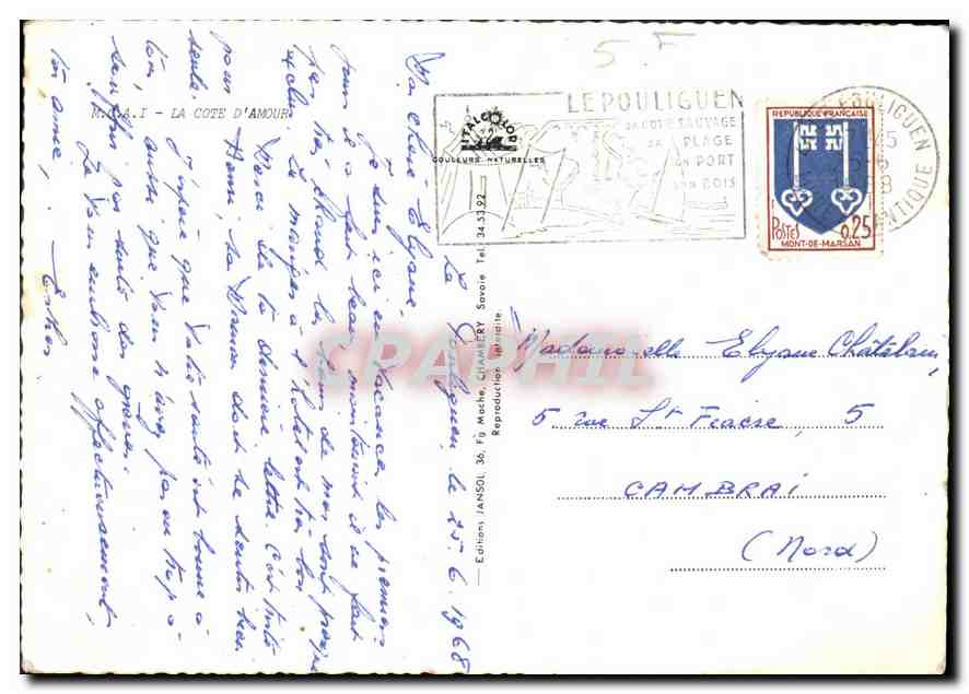 CPM La Cote d'Amour Loire Atlantique Le Croisic Batz Le Pouliguen La Baule La Grande Cote Guerande S — Rückseite