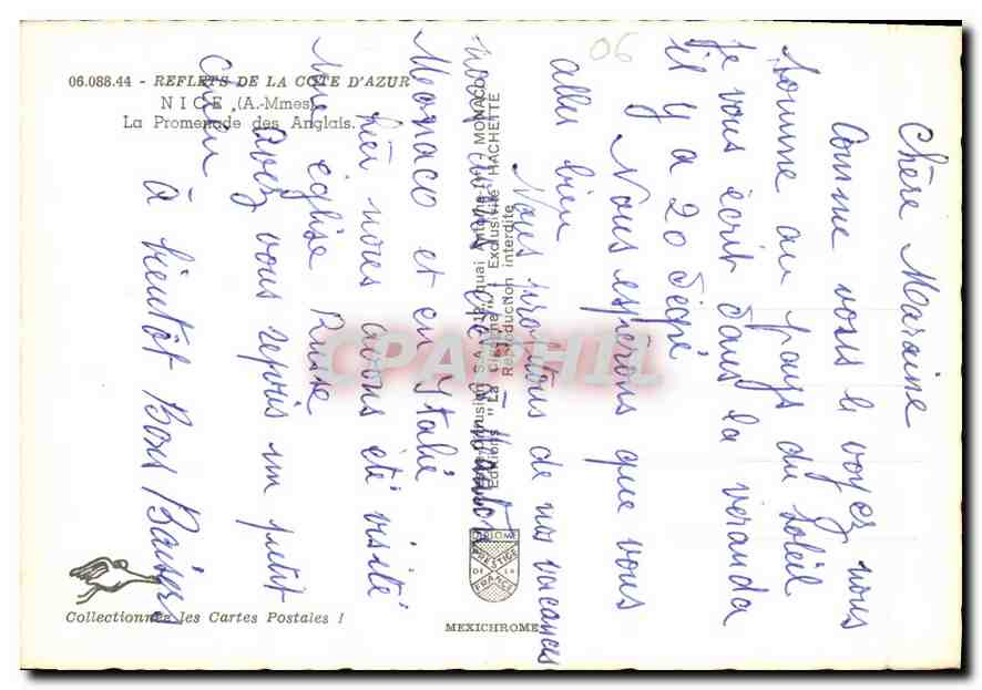 CPM Nice A Mmes La Promenade des Anglais  — Verso