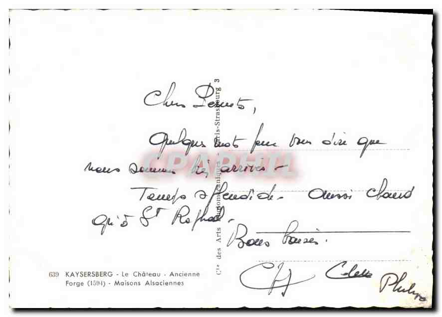 CPM Souvenir de Kayserberg Le Chateau Ancienne Forge Maisons Alsaciennes  — Rückseite