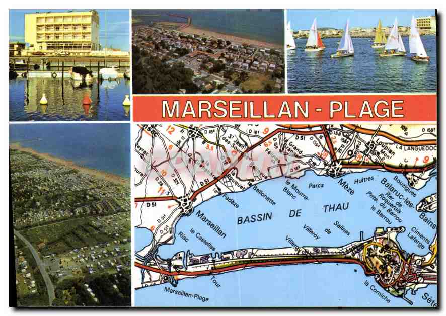 CPM Le Littoral Languedocien Marseillan Plage Bateaux