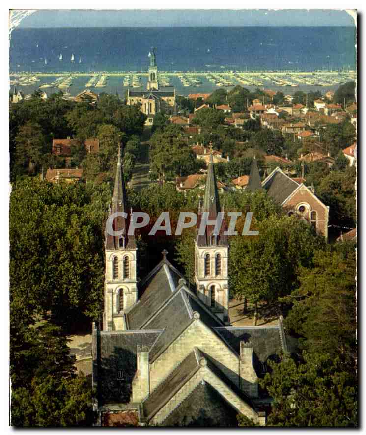 CPM Arcachon Gironde L'Eglise Saint Elme L'Eglise Saint Ferdinand 