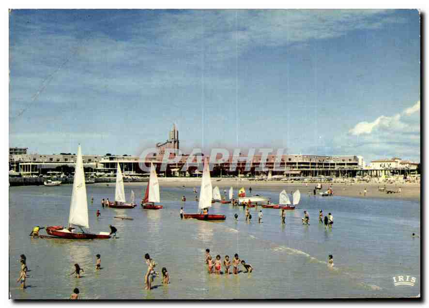 Strand von Saint-Palais-sur-Mer — Kirche Notre-Dame im Hintergrund — Éditions Modernes & Théâtre, n°172