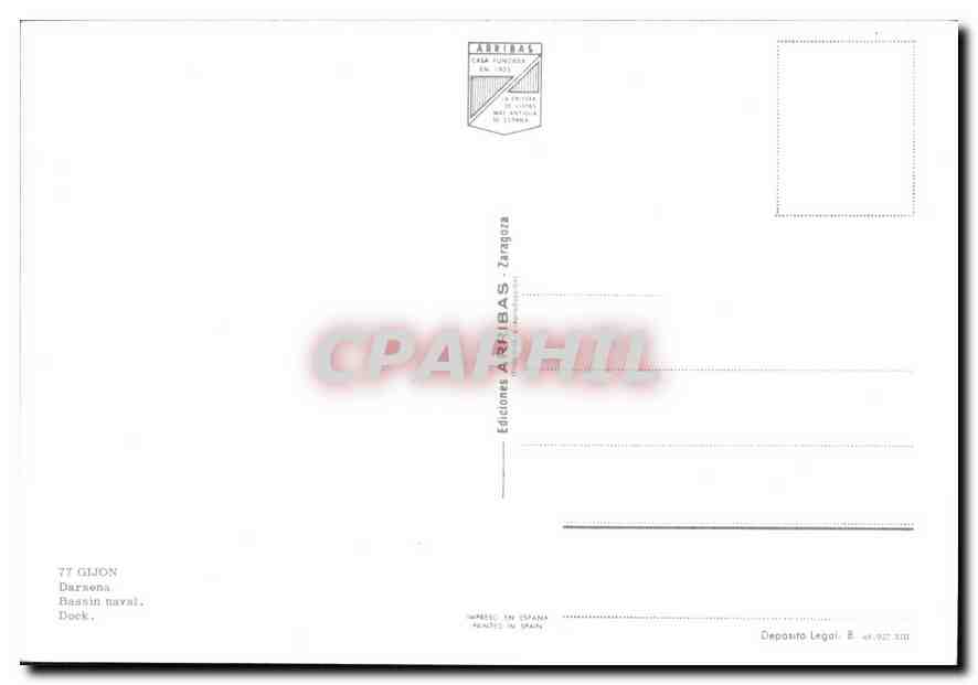 CPM Gijon Bassin naval Bateaux — Verso