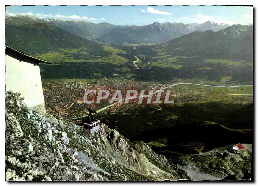 CPM Innsbruck Hafelekar Seegrube et les Alpes Teleferique