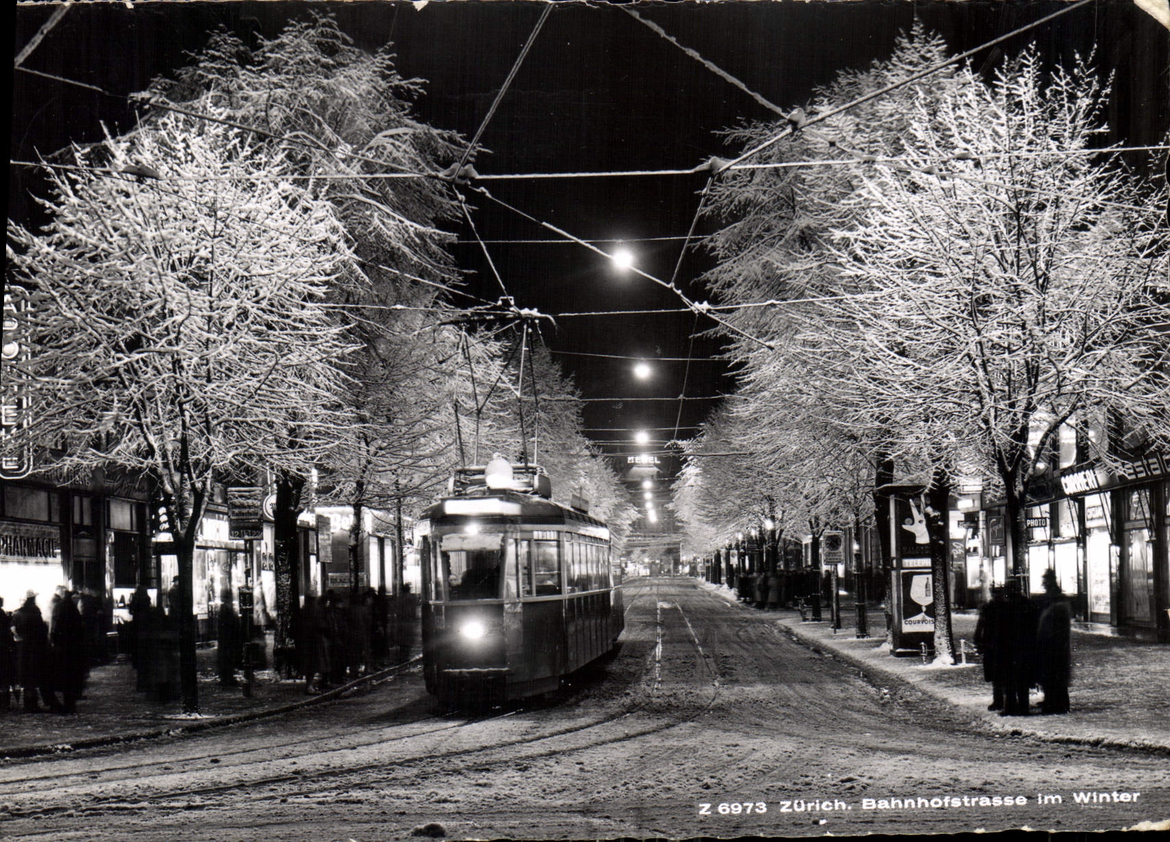 Zurich, Bahnhofstrasse im Winter — Z 6973 — Verlag Berninger, Zürich