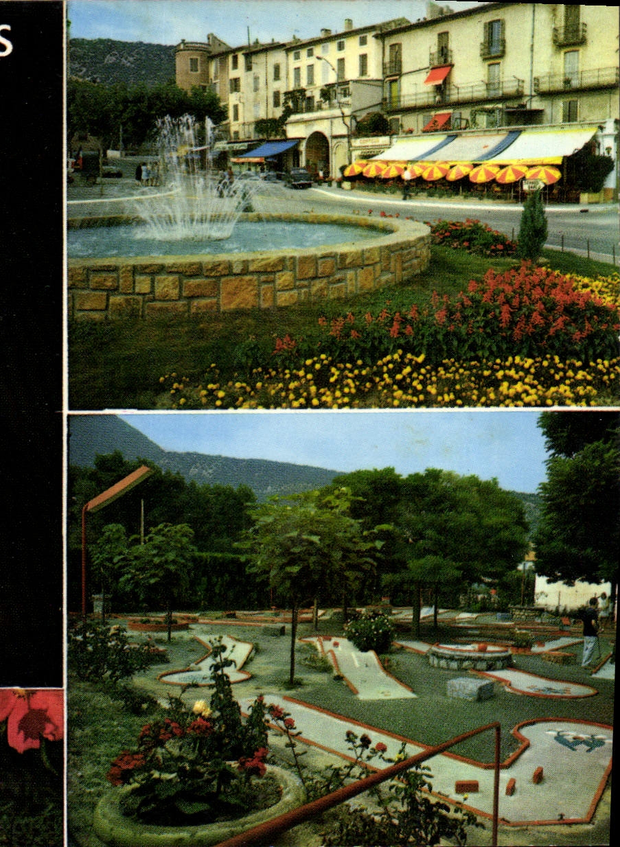Nyons (Drôme) — La Fontaine du Rond-Point et le Golf — Éditions CELLARD