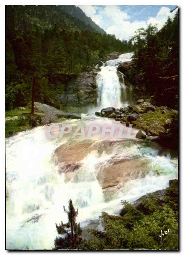 CPM Les Pyrenees Cauterets Hautes Pyrenees la cascade du Pont d'Espagne 