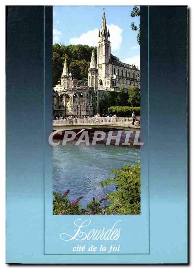 CPM Lourdes la Basilique et le Gave 