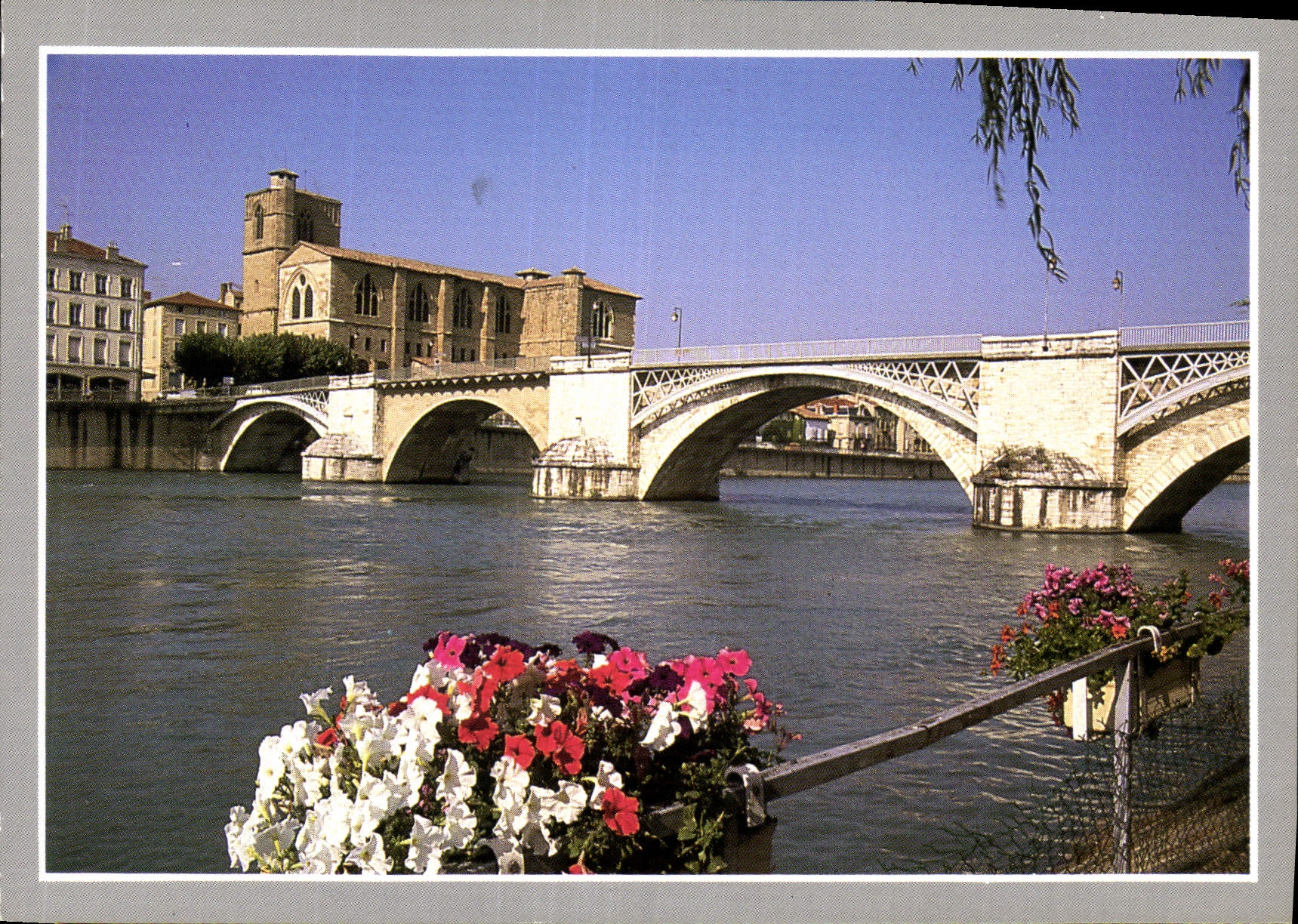 CPM Romans sur Isere Drome le Pont et la Collegiale St Barnard 