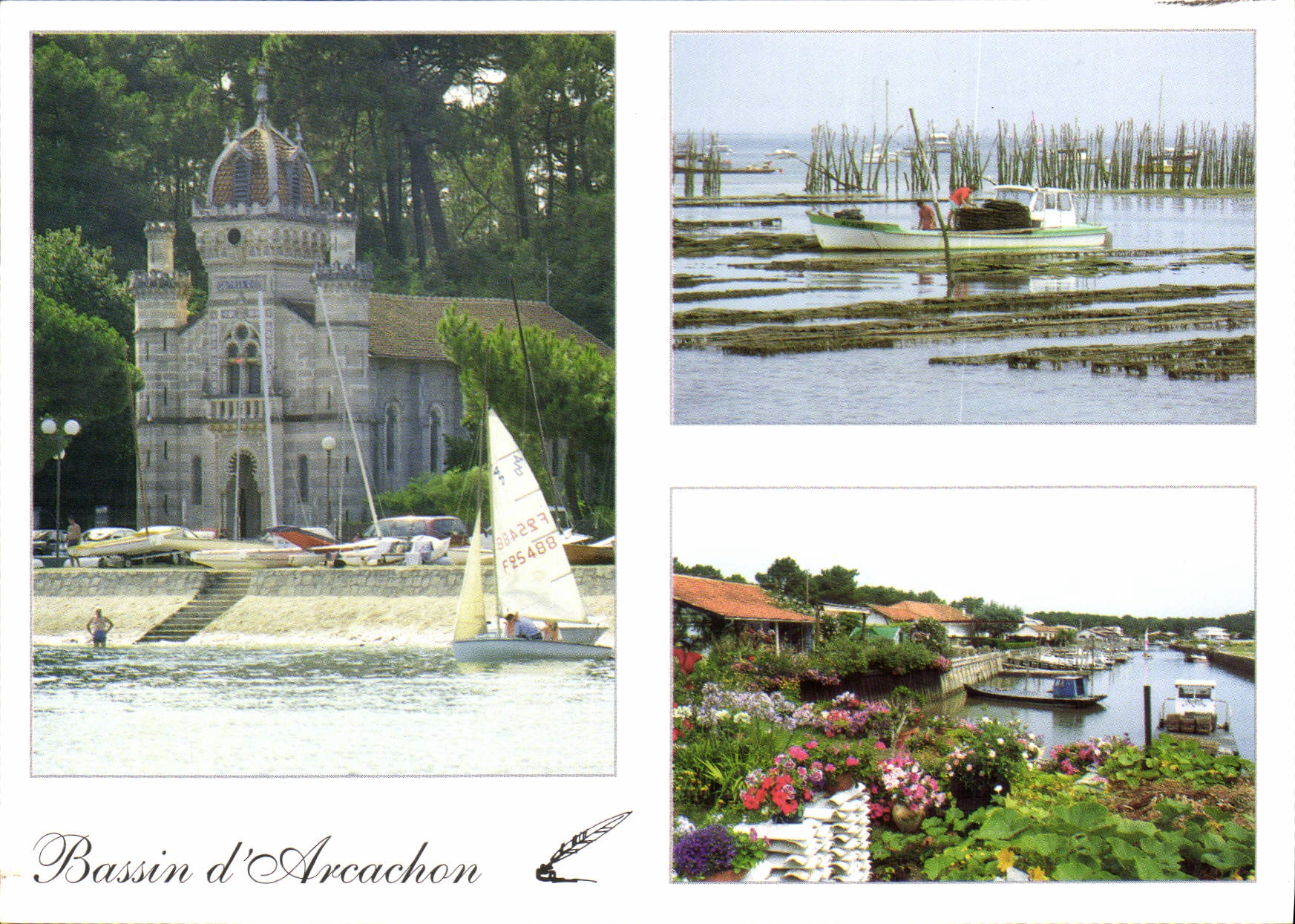 Bassin d'Arcachon — La célèbre « Villa Algérienne », les parcs à huîtres et le village typique de Piraillan — Harmonie
