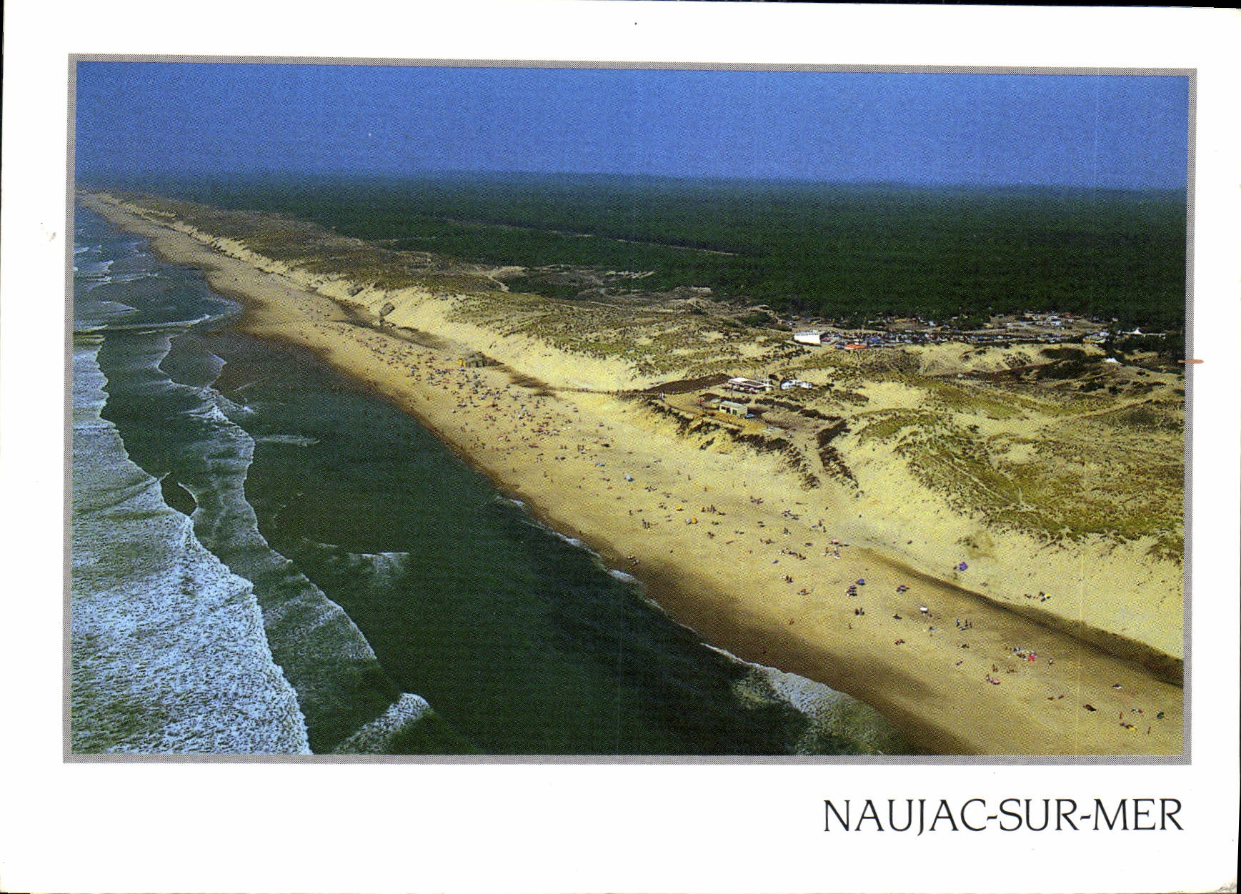 NAUJAC-SUR-MER — vue aérienne de la plage et du camping — Éditions Combier
