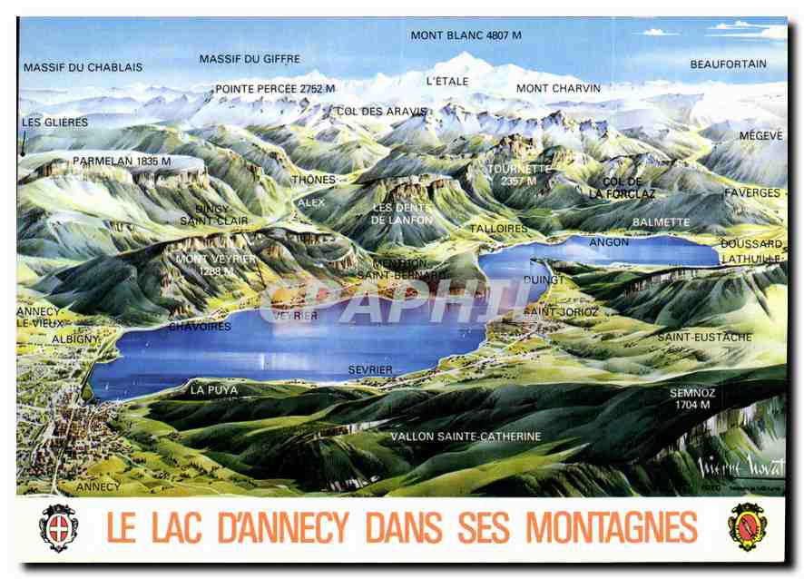 Le Lac d'Annecy dans ses montagnes — Éditions Gil-Gardet SA, n° G 428