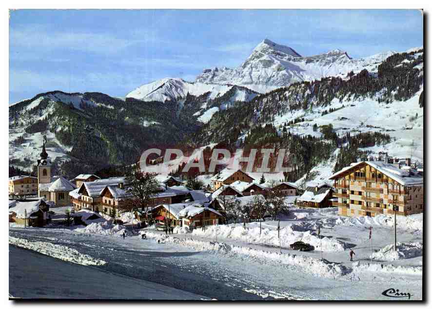 CPM Notre Dame de Bellecombe Savoie Sports d'Hiver vue generale et le Mont Charvin 