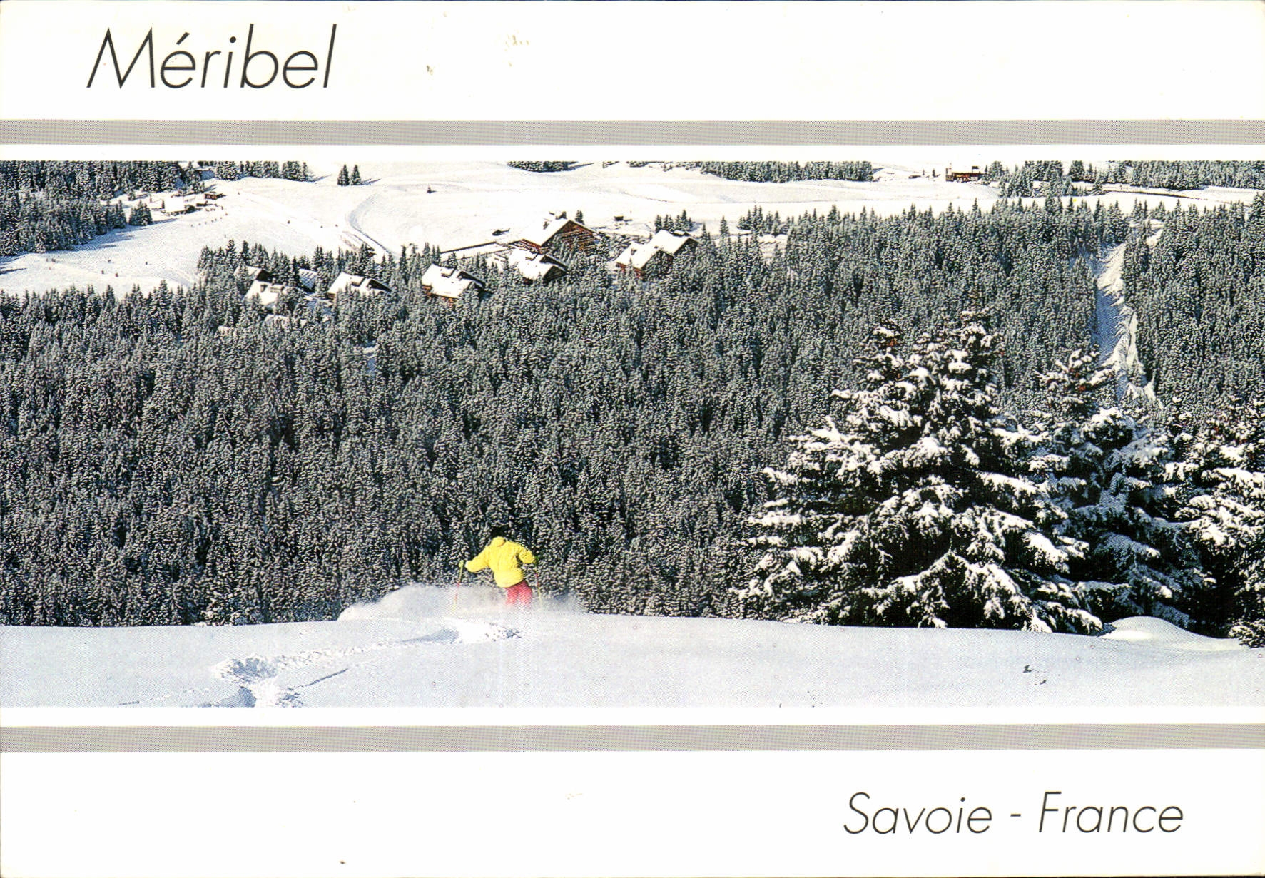 CPM Savoie France Plaisir d'Une descente en Poudreuse sur les pistes de Meribel 