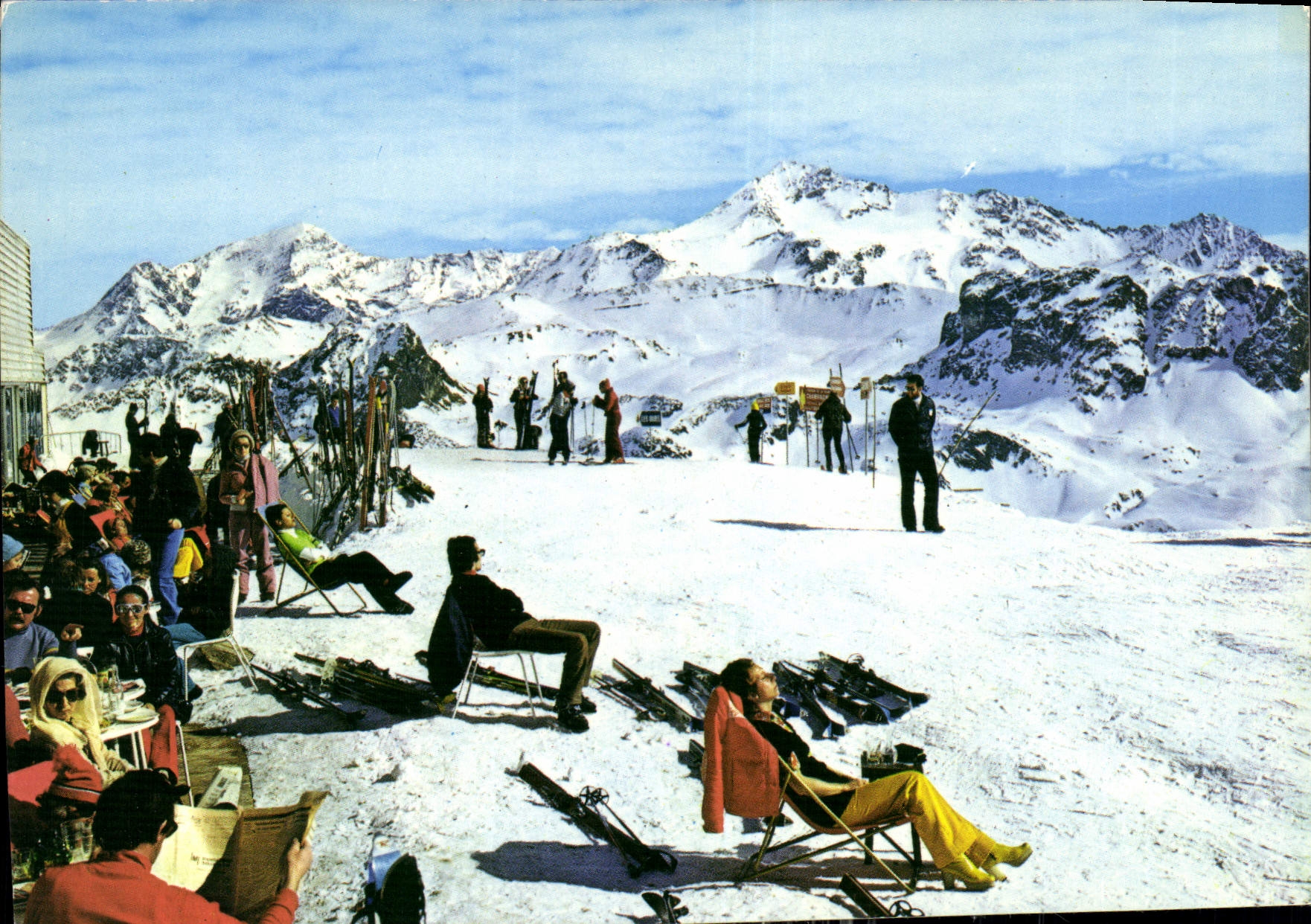 CPM La Plagne Terrasse de la Grande rochette vue sur le Glacier de Bellecote le Mont pourri 