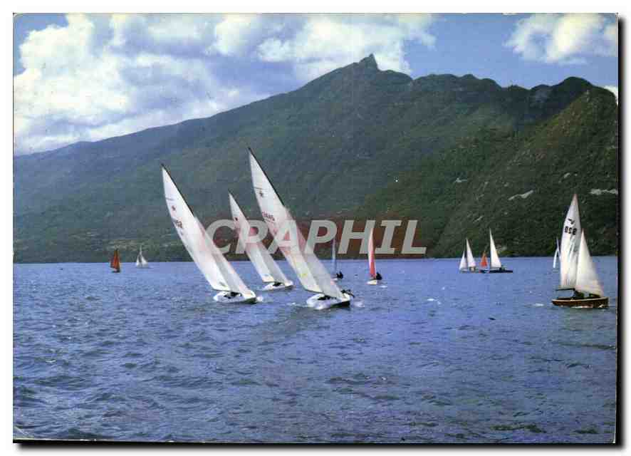 CPM Regates a voiles sur le Lac du Bourget et la Dent du Chat 