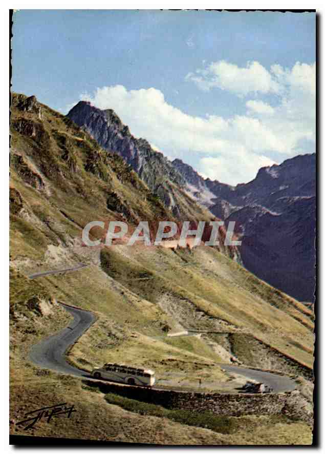 CPM Les Pyrenees route de Boreges au Col du Tourmalet le Fer a Cheval 