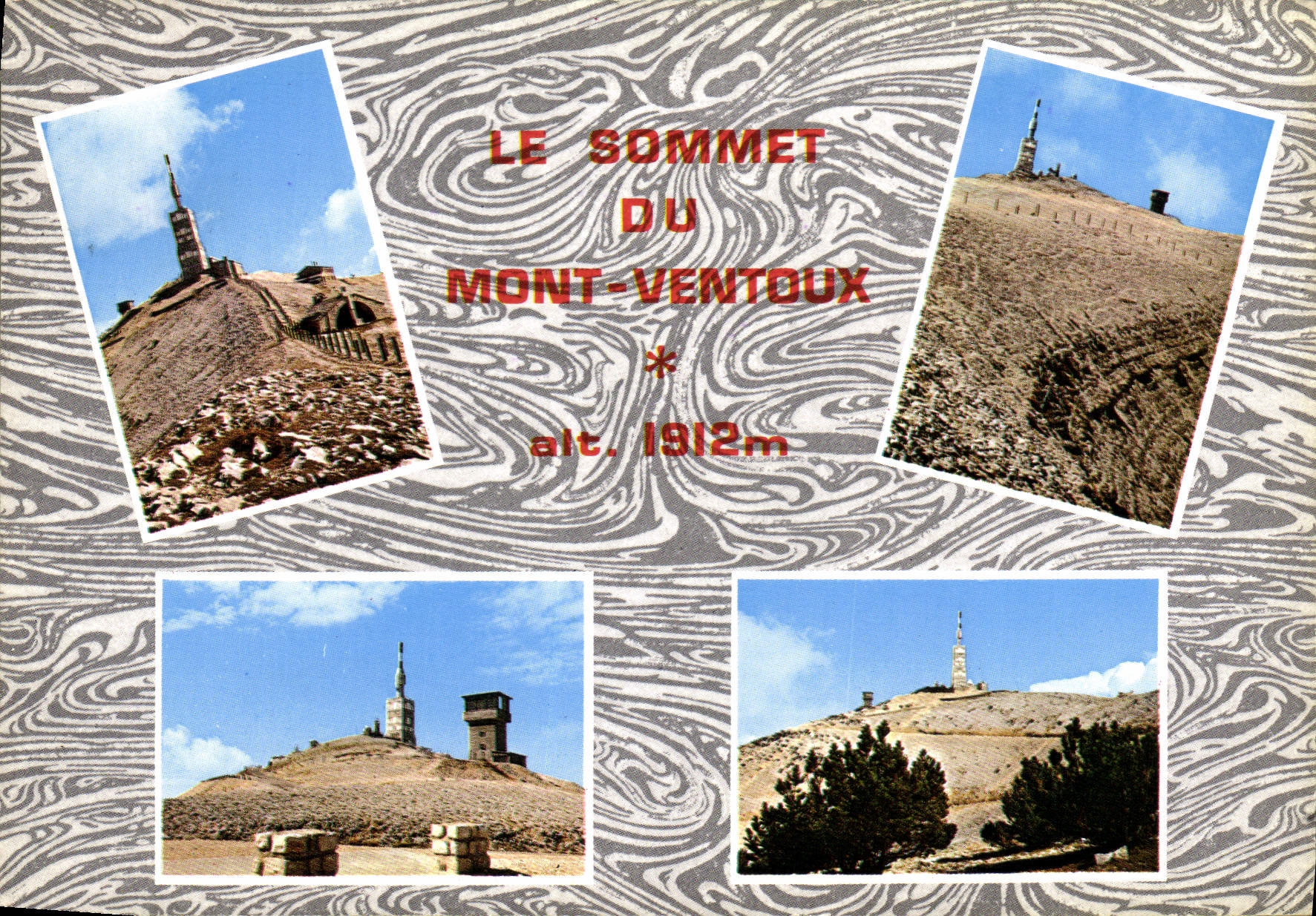 CPM Le Sommet du Mont ventoux Chapelle Sainte croix Hotel Restaurant Vendran nouvelle tour relais de