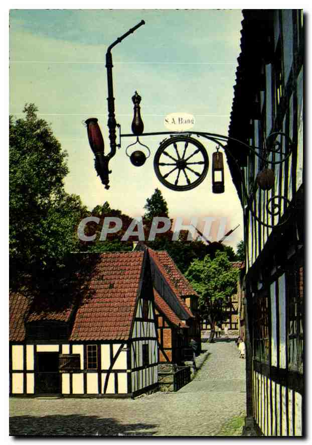 CPM Den Gamle By Arhus Danmark the turner's sign 1850 1900 Naestved 