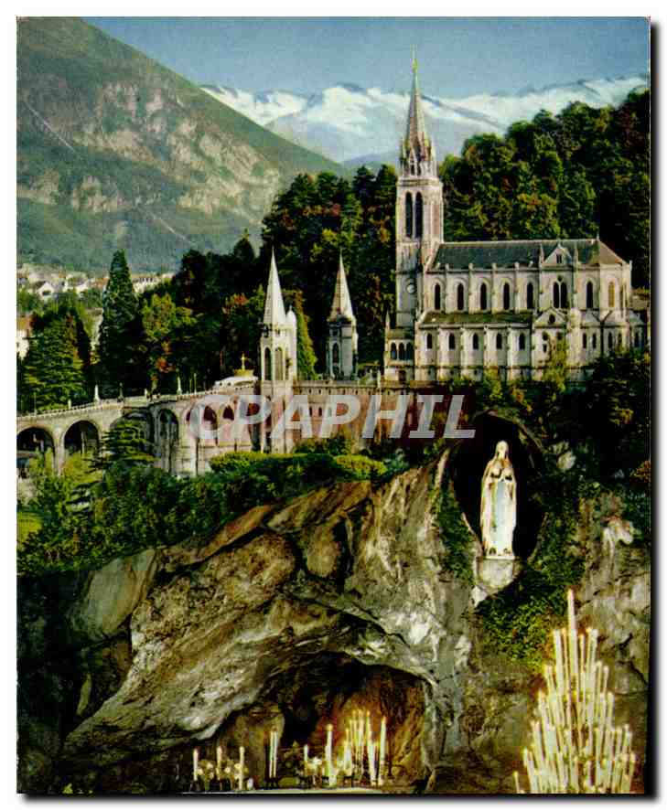 CPM Lourdes la grotte et la Basilique 