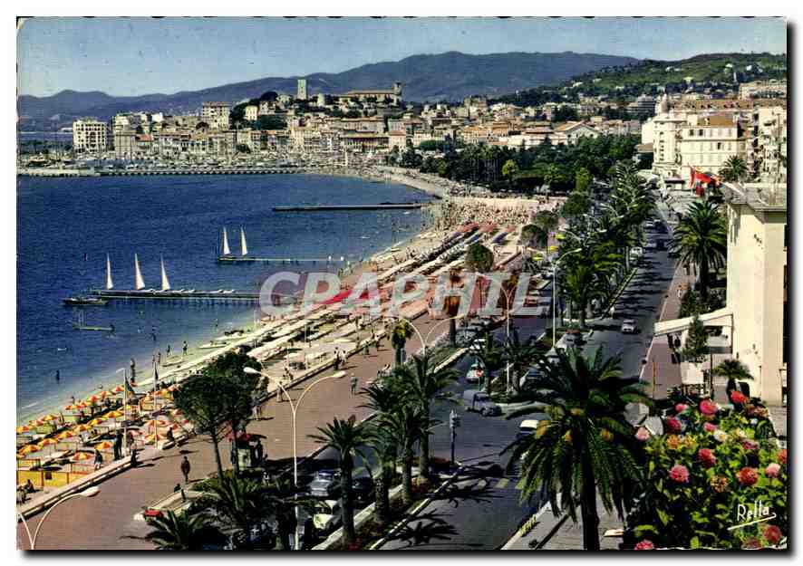 Cannes — Plage de la Croisette et le Suquet — Éditions Rébella Color