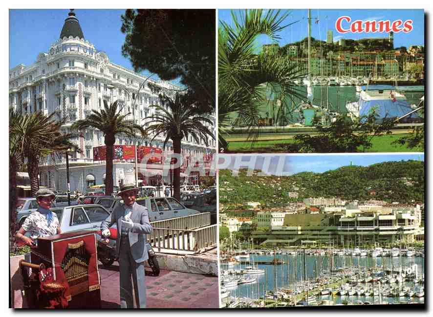 Cannes — Ansicht des Carlton, des Hafens und des Palais des Festivals — Edition d'Art en CEE