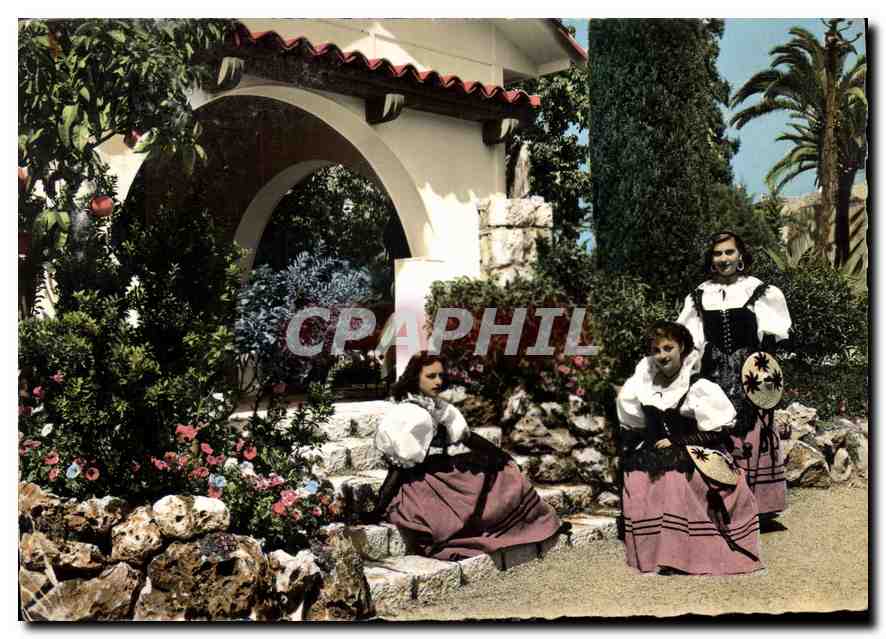 Côte d'Azur - Groupes de jeunes filles en costume folklorique — Éditions S.E.P.T. - Nice