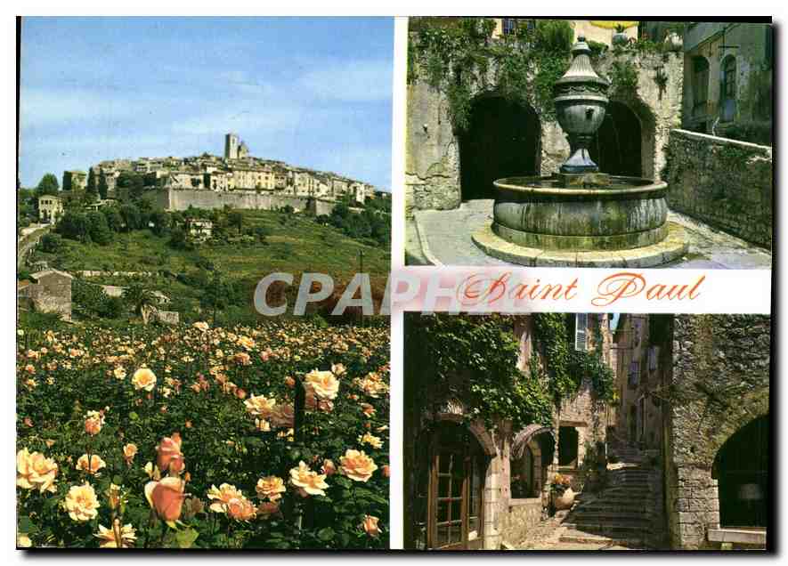 CPM Saint Paul de Vence Cote d'Azur French Riviera Cite des artistes les charmes du vieux village 