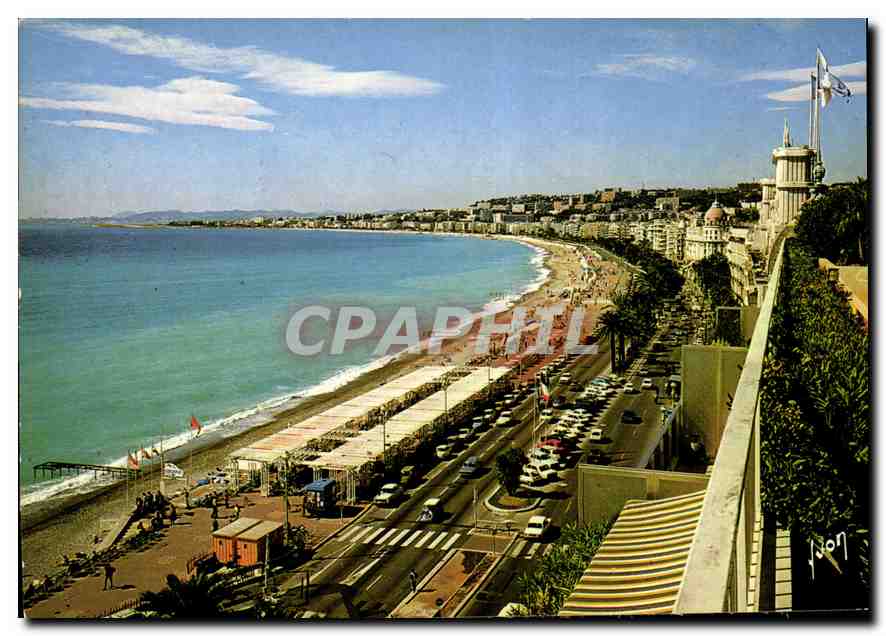CPM Couleurs et lumiere de France La Cote d'Azur Nice Alpes Maritimes Perspective sur la Promenade d