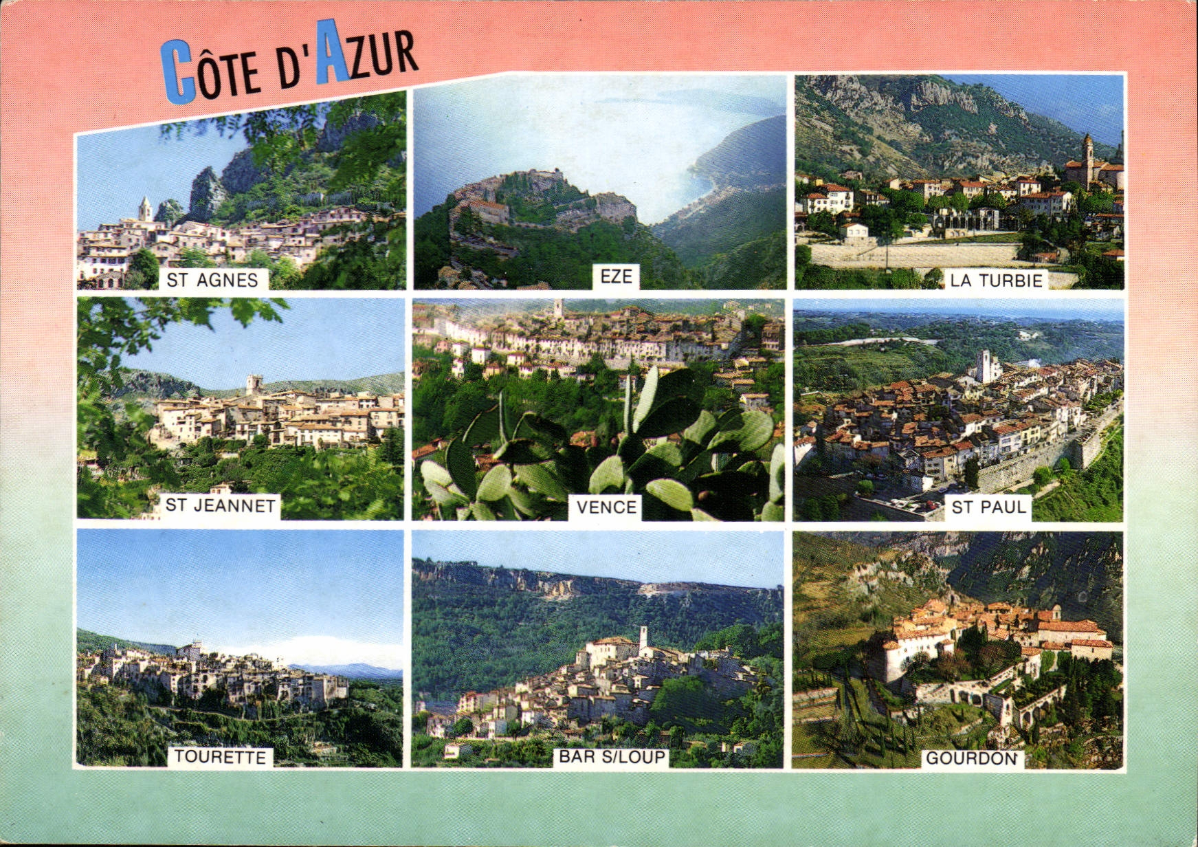 Côte d'Azur — Vue panoramique de villages — Images de France, Toulouse