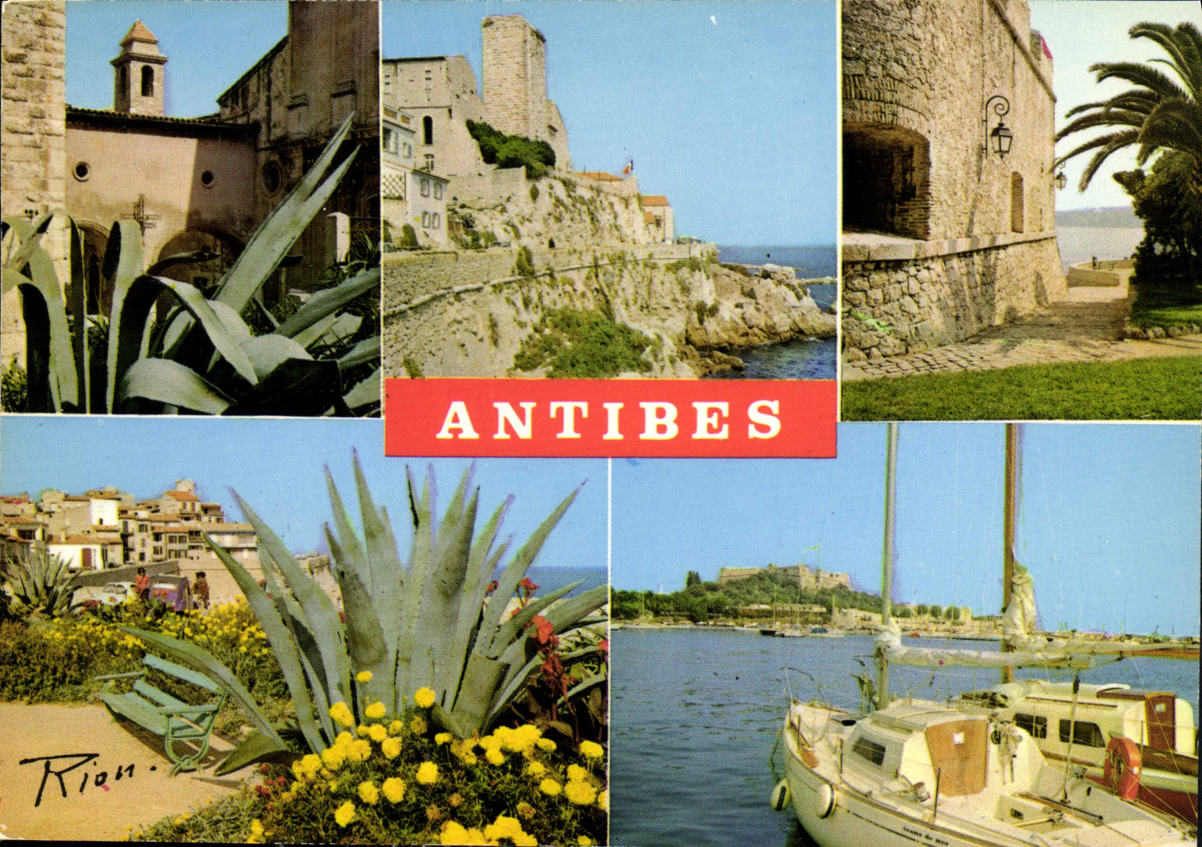 CPM La Cote d'Azur inoubliable Antibes la vieille ville Fort Carre les Remparts 