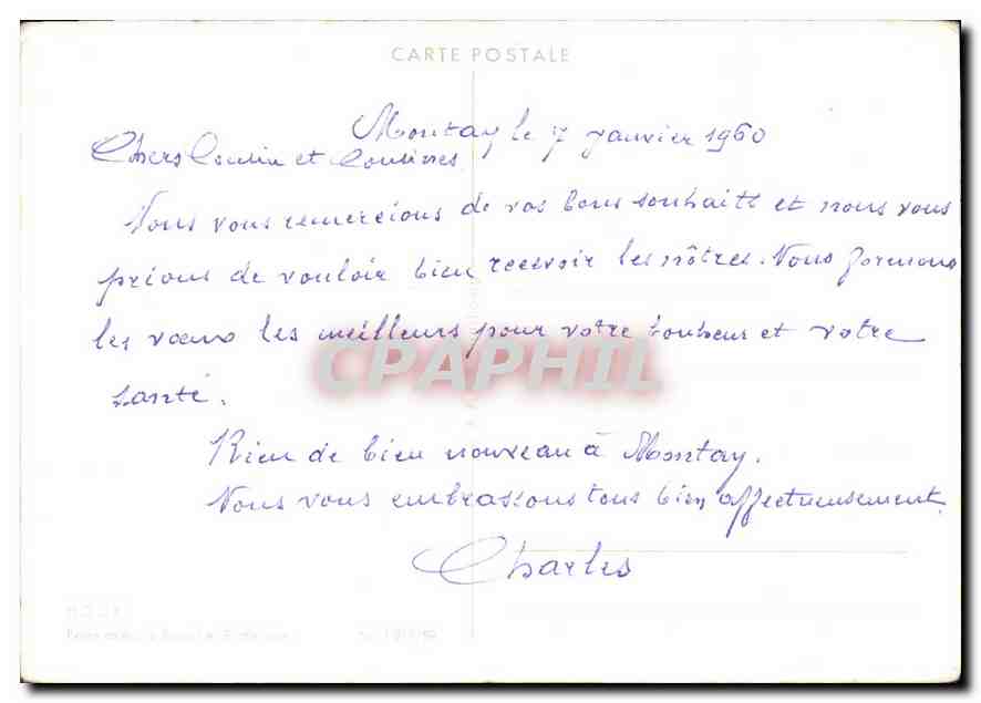 CPM Meilleurs Voeux  — Rückseite